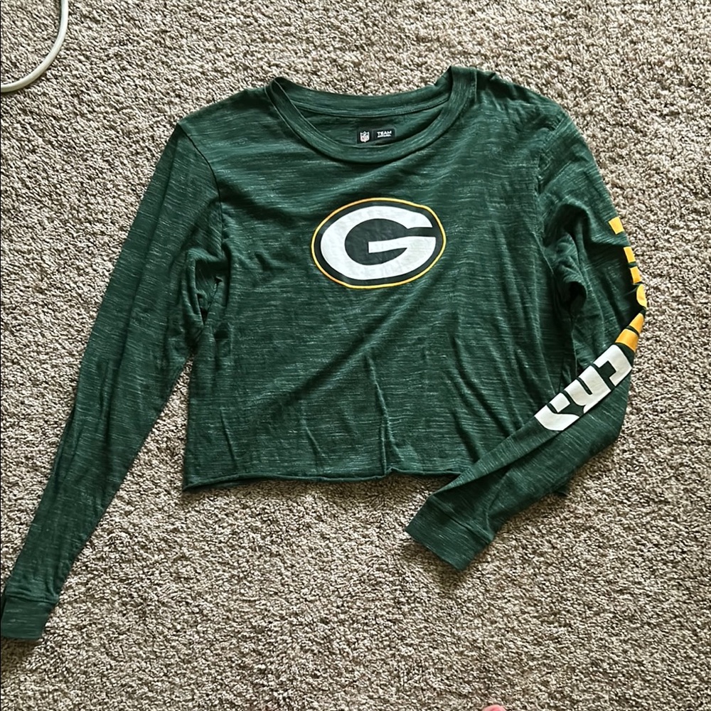NFL Team Women’s Apparel Green Bay Packers Cropped Long-Sleeve M